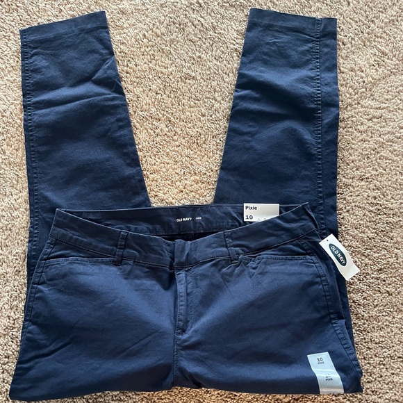 Old Navy Pants - Old Navy Dark Blue Ankle Pixie Pants